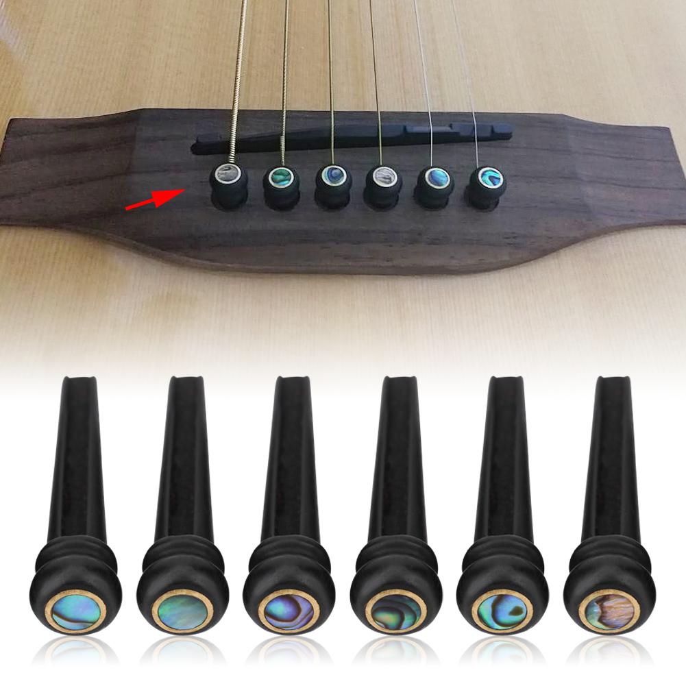 EOTVIA 6Pcs Guitar Pins, 6Pcs Bridge