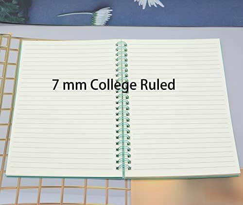 Tekola Spiral Notebook, 4 Pcs 8.3 Inch x 5.9 Inch A5 Thick Plastic Hardcover 7mm College Ruled 4 Color 80 Sheets -160 Pages Journals for Study and Notes (4)
