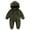 Army Green, variant on Newborn Baby Jumpsuit Hooded Fleece Lined Winter Warm Rompers Cute Bear Ear Infant Long Sleeve Onesie Outwear Outfits Size 0-12 Months