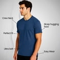 thumbnail image 2 of Jnriver Pack of 6 Men’s Casual Stylish Plain T-Shirts – Multipack Short-Sleeve Crewneck Tshirt for Man_Medium (Soft Cotton Blend), 2 of 3