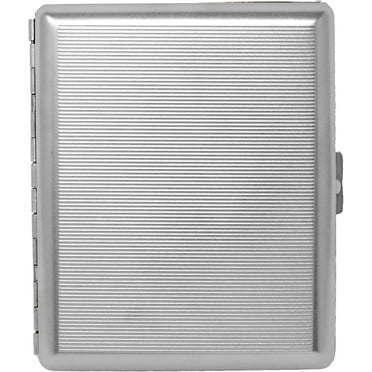 Silver Classic (Full Pack 100s) Metal-Plated Cigarette Case & Stash Box