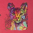 thumbnail image 5 of Wild Bobby Dean Russo Colorful Cat Abyssinian Cat Lover Men Premium Tri Blend Tee, Vintage Red, Medium, 5 of 5