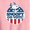 thumbnail image 2 of Peanuts - Snoopy Go Vote - Toddler & Youth Crewneck Fleece Sweatshirt, 2 of 5