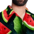 thumbnail image 5 of Watermelon Men's Short Sleeve Hawaiian Shirt, Casual Printed Button Down Beach Tops, Summer Poplin Spread Collar Unisex Button Down Shirts, 5 of 6