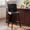 Black-Faux Leather, variant on Firmoz Swivel Bar Stool, Faux Leather 24.5" Counter Height Chairs with Back, Industrial Metal Footrest for Kitchen Island, Black