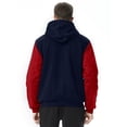 thumbnail image 4 of Capreze Men Fleece Hoodies Full Zip Outwear Solid Color Hooded Sweatshirt Thick Plush Jacket Long Sleeve Sherpa Lined Sweatshirts Coat (W03) Red 2XL, 4 of 6