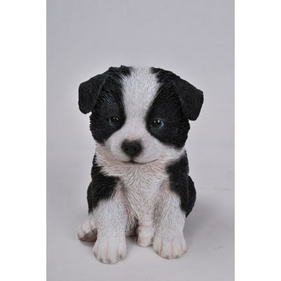 Hi-Line Gifts 6.75" Border Collie Puppy Outdoor Garden Statue