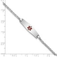 thumbnail image 4 of Auriga Fine Jewelry 14K White Gold Semi-Solid Soft Anchor Link Id Bracelet 6 inch for Women(L- 6inch, W- 5.5mm), 4 of 6
