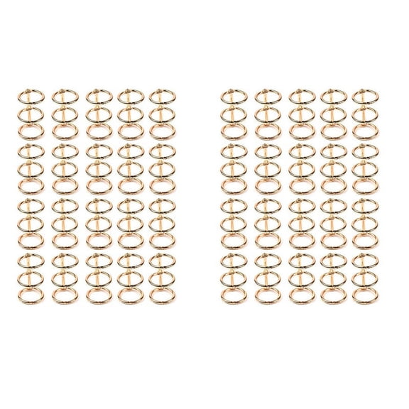 40Pcs 3 Ring Gold Book Rings Leaf Binders Office Book Rings Snap Split Hinged with 20 mm Inner Diameter Gold Book Rings