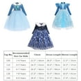 thumbnail image 4 of IBTOM CASTLE Little Big Girls Elsa and Anna Princess Clothes Snow Queen Long Sleeve Sequins Snowflake Velvet Tulle Dress Birthday Halloween Christmas Carnival Cosplay Party Pageant Prom Ball Gown, 4 of 8
