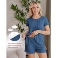 thumbnail image 3 of Ekouaer Women Maternity Nursing Set 2 PCS Postpartum Pajamas Breastfeeding Labor Delivery Pregnancy Pjs, 3 of 6