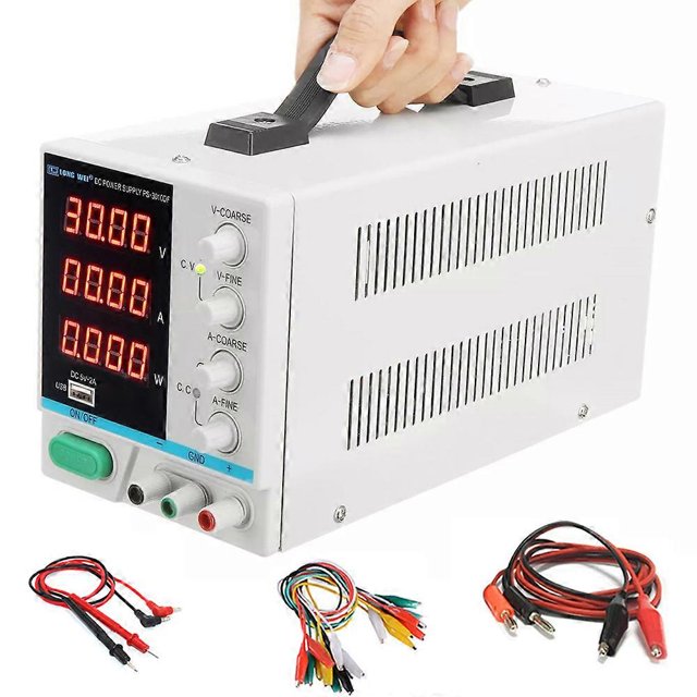 Fuente de alimentación de CC Yashi PS-3010DF 30 V 10 A LCD 4 pulgadas carga USB