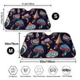 thumbnail image 3 of Kdxio Mushroom Doodle Print Windshield Sun Shade,UV Rays and Sun Heat Protection,Sunshade for Car Windshield,Car Shade Front Windshield - Medium, 3 of 6