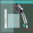 thumbnail image 6 of 12-inch Square High-pressure Rain Shower Head with Filtered Hand-held Shower Head, Adjustable Extension Arm, 10-Spray Modes & Magnetic Docking/Chrome Finish, 6 of 7
