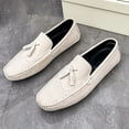 thumbnail image 5 of Men's Casual Loafers Slip On Leather Shoes Male Lightweight Driving Shoes Moccasins Classic Penny Loafer Flats Boat Shoes Outdoor Walking Shoes, 5 of 11