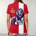 thumbnail image 4 of Women's Football Graphic T-Shirt, Women's Fashion Printed Short Sleeve Sports Top, Casual Athletic Workout Tee for Soccer Tournament 2026 Wine Size: L, 4 of 5