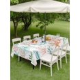 thumbnail image 4 of Outdoor Tablecloths with Umbrella Hole & Zipper, Teal Red Seahorse Coastal Tablecloth Rectangle 60x84 Inch, Nautical Beach Coral Starfish Waterproof Table Cloth, Patio/Pool/Picnic Table Covers, 4 of 8