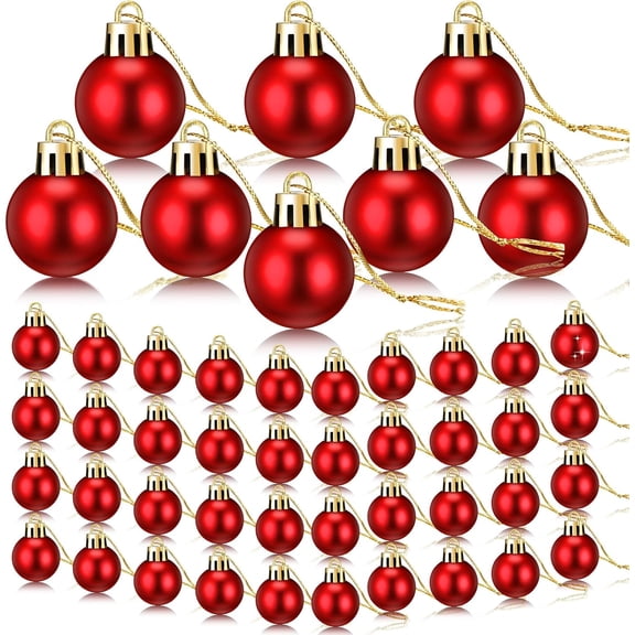 24 Pieces Christmas Ball Ornaments Mini Matte Multicolor Hanging Ornament Xmas Ball Tree Miniature Decorations for Christmas Tree Party Decor 1 Inch
