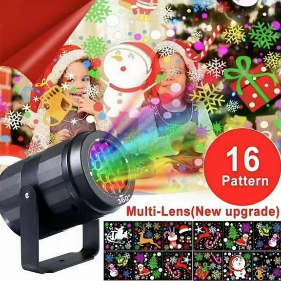 QHUDLV Christmas Projector Lights,LED Snowflake Projector for Yard and Holiday Decorations