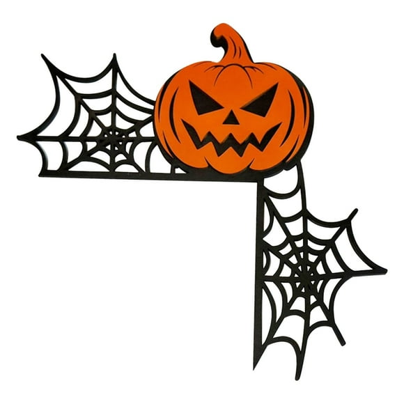 Halloween Pumpkin Witch Wooden Door Corner Decoration Lintel Holiday Decor Crafts