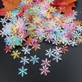 thumbnail image 3 of 200-300 piezas de copos de nieve con purpurina en polvo, copos de nieve navideños, confeti, decoraciones navideñas, álbumes de recortes, suministros de decoración para fiestas de invierno en el hogar, 3 of 4