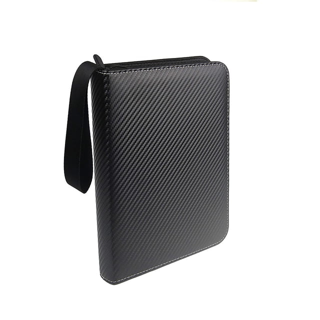 Wosthever Carpeta de tarjetas comerciales, billetera de bolsillo, organizador de exhibición de almacenamiento impermeable, soporte portátil para Coleccionables y objetos de recuerdo Misc. Raya negra Wosthever HA069767-04