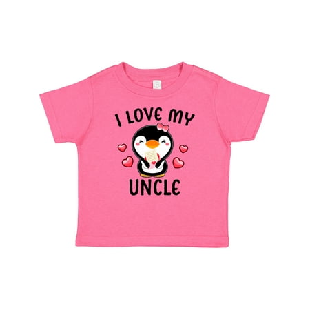 

Inktastic I Love My Uncle with Cute Penguin and Hearts Gift Baby Girl T-Shirt