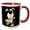 Red/White, variant on 3drose, Cool Funny Cute Happy Hound Dog Eating Taco Cartoon, 15oz Mug