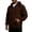 Brown, variant on Men's Quarter Zip Hoodie Sevevn Raglan Sleeve Drawstring Hood Long Sleeve Soft Fleece Loose Fit Pullover Tops With Kangaroo Pocket for Daily Wear