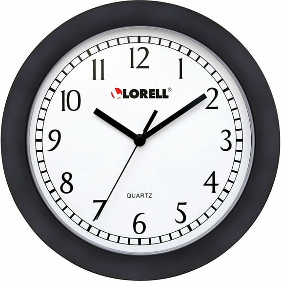 Lorell, LLR60987, 9" Round Profile Wall Clock, 1