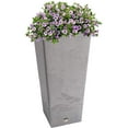 thumbnail image 2 of Algreen Valencia Square 13x13x28 Inch Flower Garden Plant Pot Planter, Gray, 2 of 4