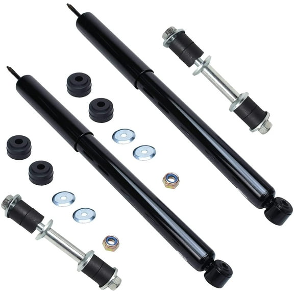 Detroit Axle - Rear Shock Absorbers for 2000-2011 Ford Focus 2001 2002 2003 2004 2005 2006 2007 2008 2009 2010, 2 Shocks, 2 Sway Bar Links Replacement