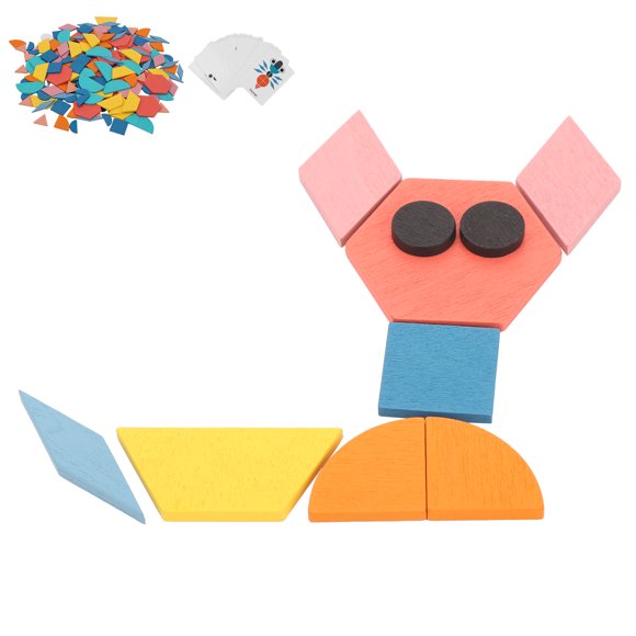 Juguete educativo del rompecabezas, juego de bloques de patrón de madera, juguete del rompecabezas, juguete educativo para niños, integración perfecta