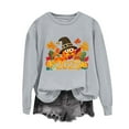 thumbnail image 2 of Byworldtasic Womens Oversized TopsHalloween Sweatshirts Women Thanksgiving Oversized Fall Pumpkin Sweater Long Sleeved Top, 2 of 4