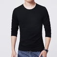 thumbnail image 1 of MYG Hommes Col Rond Manches Longues T-Shirts Décontracté Slim Fit T-shirt Fitness Sport Tops, 1 of 9