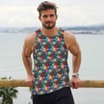 thumbnail image 6 of Gukieu Funny Owls Print Men's Quick Dry Fitness Vest, Round Neck Sleeveless Fitness Bodybuilding Top-3X-Large, 6 of 7