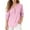 Pink, variant on Arlun Women's Solid Color Long Sleeved Sweaters Loose Quarter Button up Round Neck Knitted Pullover Tops Solid Color Trendy Asymmetrical Hem Lightweight Sweater Beige L