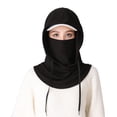 thumbnail image 5 of Women Winter Balaclava Hat Thick Warm Polar Fleece Windproof Cycling Face Shield Adjustable Full Protection Outdoor Travel Cold Weather Skiing Cap, 5 of 8