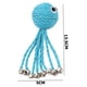 thumbnail image 4 of Encantador Perro Gato Cuerda De Papel Azul Forma De Pulpo Con Campana De Juguete Para Gatito Cachorro, 4 of 5