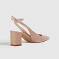 thumbnail image 3 of Womens Pumps Pointed Toe Slip on Slingback Cute Bowknot Classic Chunky Block Heels, 3 of 4