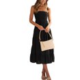 thumbnail image 2 of Coduop Womens Spaghetti Strap Sleeveless Dress Summer Dress Ruched A-Line Party, 2 of 6