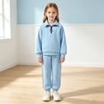 thumbnail image 2 of Afdoent Girls 2 Piece Outfit Long Sleeve Top And Pants Outfit Fall Winter Casual Two Piece For Toddler Kids Comfort 11-12 Years, 2 of 9