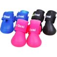 thumbnail image 3 of Paquete de 4 botas de lluvia para perros de silicona suave antideslizante impermeable Candy Jelly botas para mascotas resistentes al desgaste botas de silicona antideslizantes para perros Chihuahua m TUNC Sencillez, 3 of 5