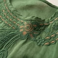 thumbnail image 5 of 2025 Chemises Décontractées à Manches Longues Col Rond pour Femmes en Lin Col en V Chemises d'Été Broderie Ample T-Shirts à Manches Longues pour Femmes, 5 of 5