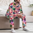 thumbnail image 7 of Salouo Snails Print Button-Front Long Sleeve Pajama Set for Men, Soft 2Pjs Men's Long Sleeve Sleepwear-Small, 7 of 7