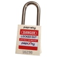 thumbnail image 2 of Lockout Padlock White  Short Shackle PS-LOTO-PPR-38 - Pack of 10, 2 of 5