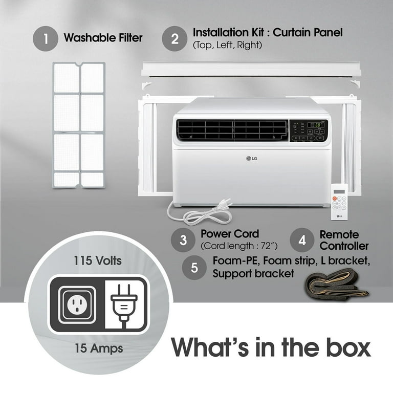 LG 8 000 BTU Dual Inverter Smart Window Air Conditioner Lw8022Ivsm