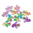 thumbnail image 4 of Raindrops Wood Buttons for Decor Assorted Color 50 Pieces Bird Design Wooden Sewing Buttons 35x27mm 1 38x1 06inch, 4 of 8