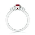 thumbnail image 2 of Angara Natural 0.6 Ct. Ruby with Diamond Classic Ring in Sterling Silver for Women (Ring Size: 10), 2 of 8