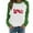 Green, variant on Valentines Day Gifts for Her Letter Print with Sleeve Round Neck Business Casual,Green,L